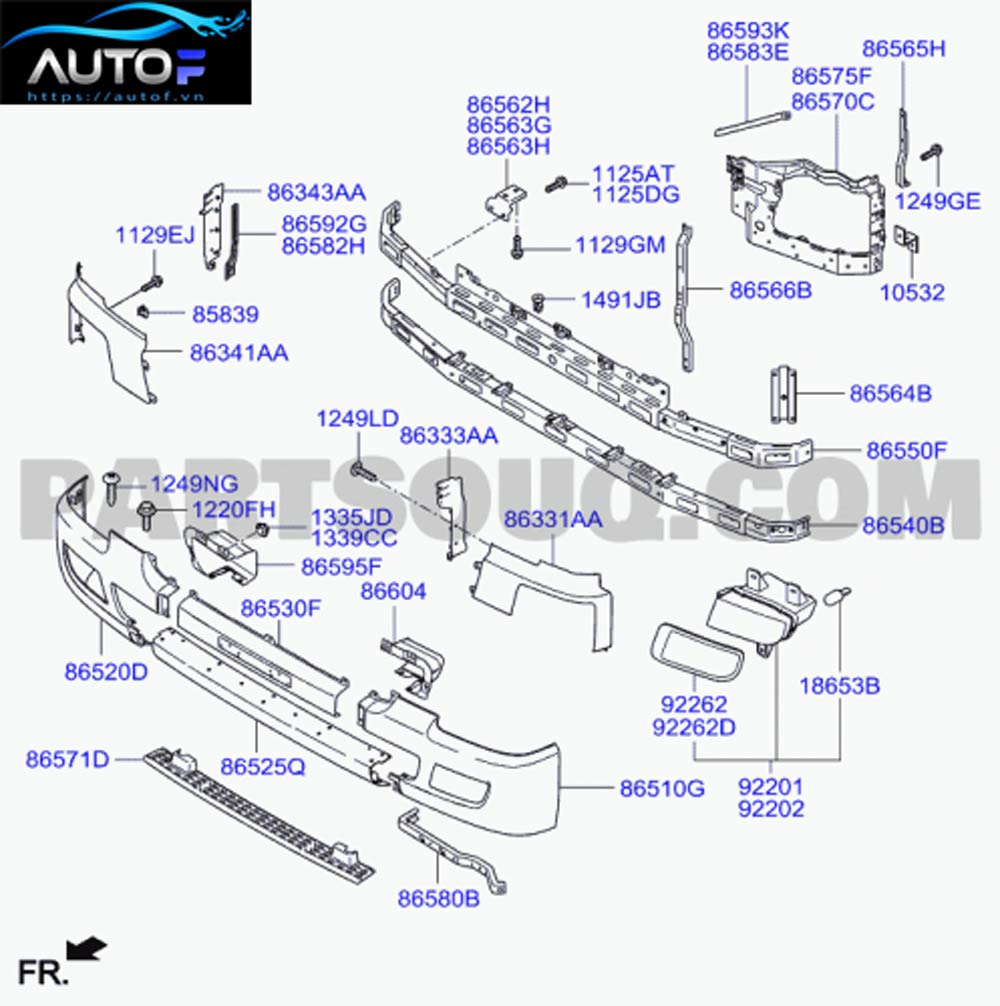 Xương cản dưới xe tải Hyundai HD270 - HD Trago